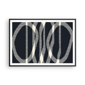 Poster în ramă neagră - Încercare de străpungere a întunericului - 100x70 cm