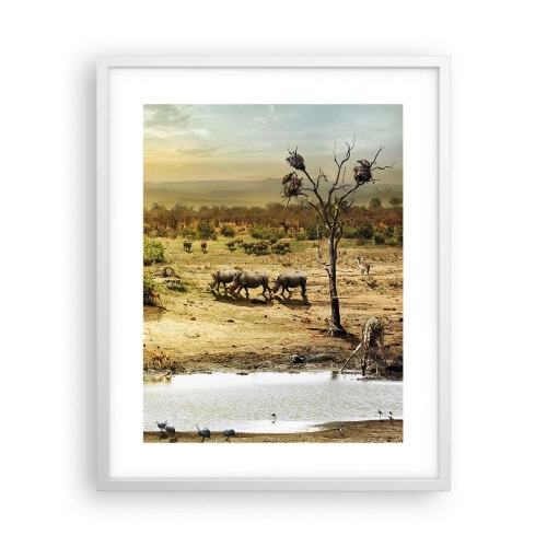 Poster în ramă albă - "Și din Eden curgea un râu..." - 40x50 cm