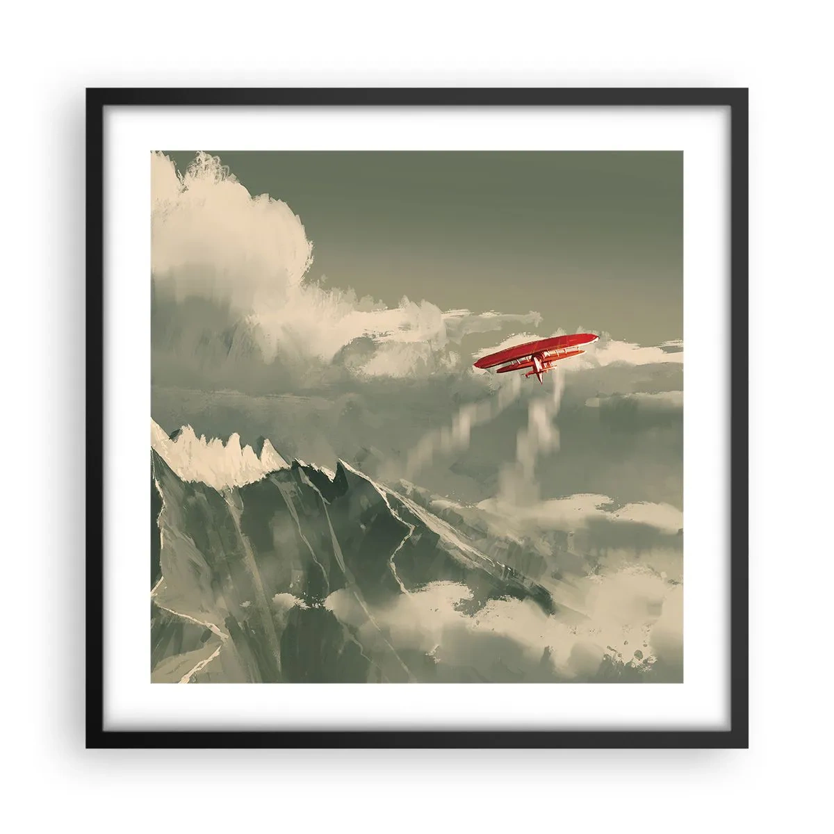 Poster în ramă neagră - Un pionier neînfricat - 50x50 cm