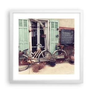 Poster în ramă albă - Trăiască provincia! - 40x40 cm