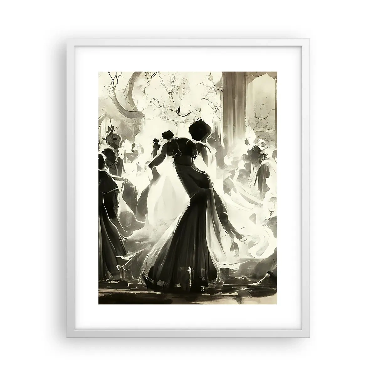 Poster în ramă albă - Marea mascaradă - 40x50 cm
