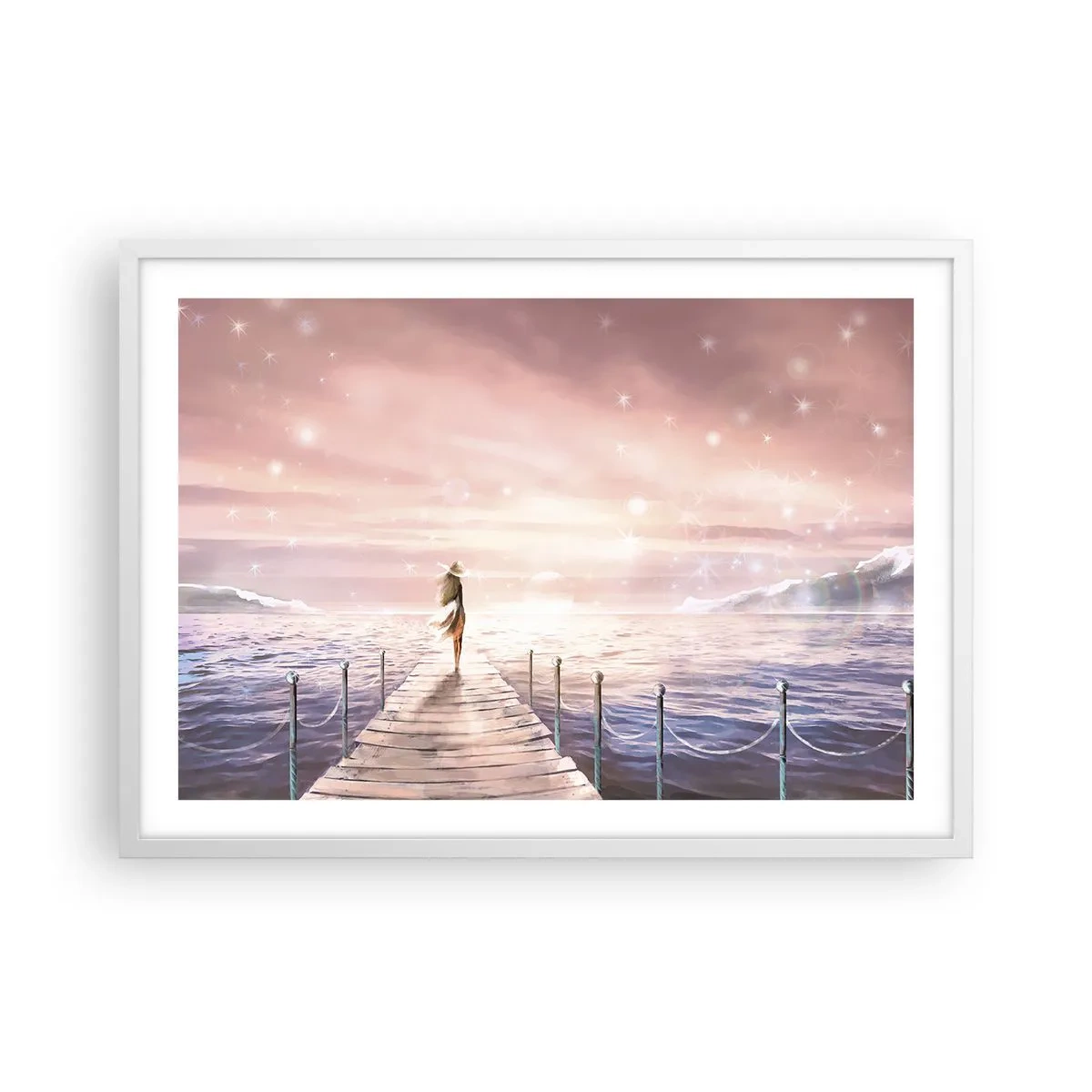 Poster în ramă albă - În lumina unui vis - 70x50 cm