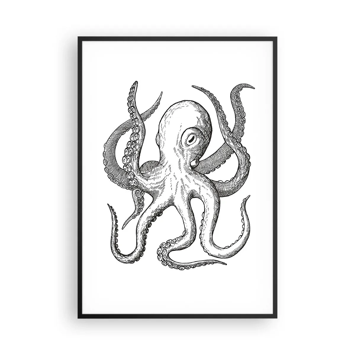 Poster în ramă neagră - Dansând cu valurile - 70x100 cm