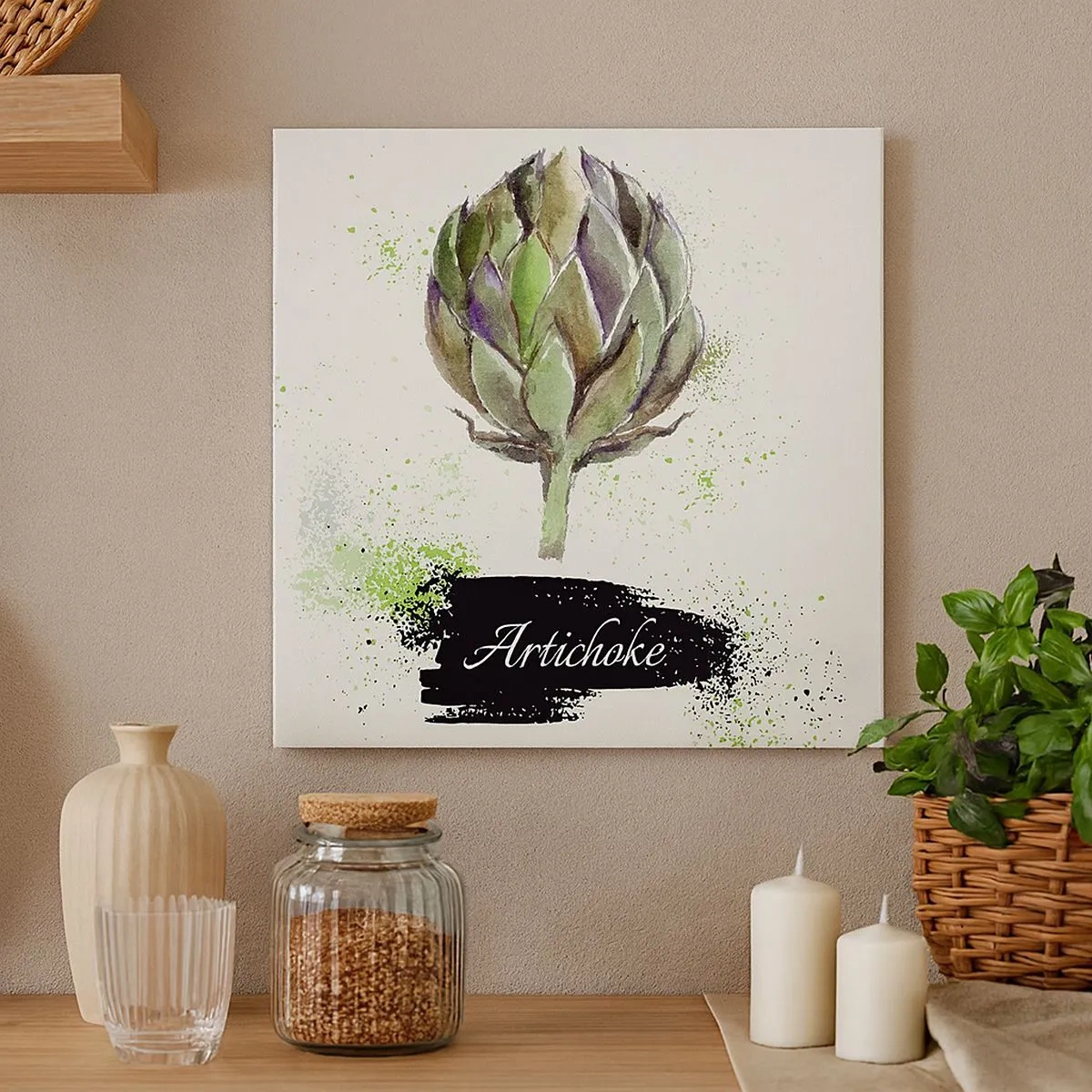 Tablou pe pânză - Trăiască legumele! - 30x30 cm