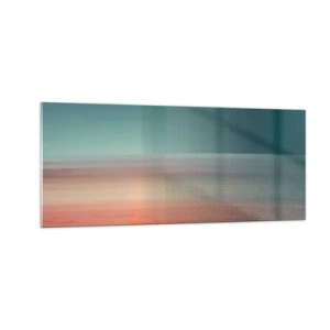Tablou pe sticlă - Abstracție: unde de lumină - 100x40 cm