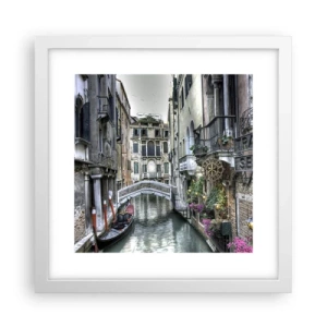 Poster în ramă albă - Timp de secole în reverie tăcută - 30x30 cm