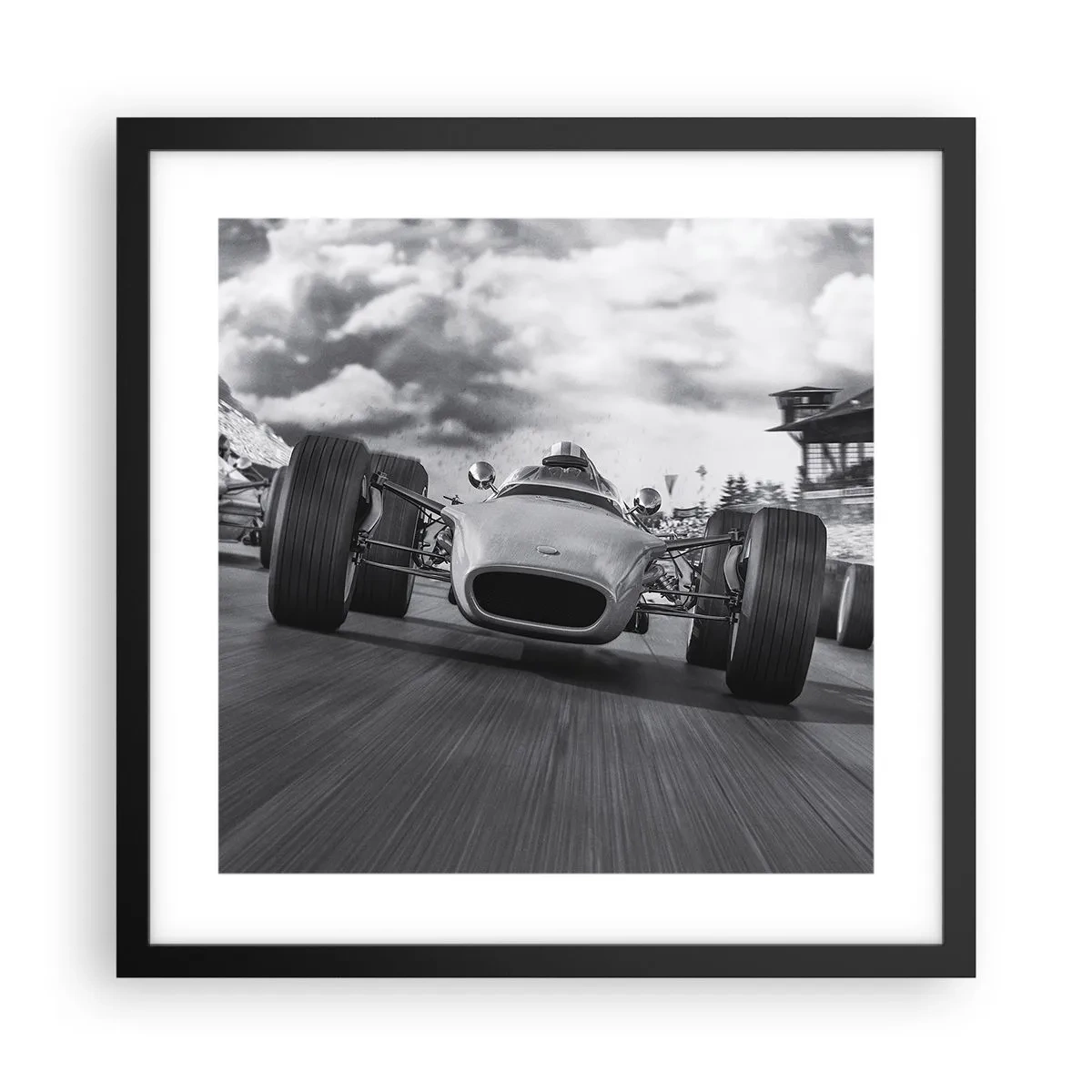 Poster în ramă neagră - Cai putere! - 40x40 cm