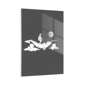 Tablou pe sticlă - Cavalerul Spațial - 50x70 cm