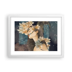 Poster în ramă albă - Povestea prințesei cu crini - 40x30 cm