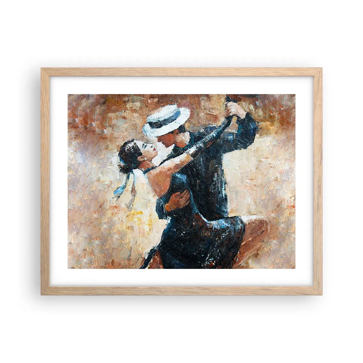Poster în ramă de stejar deschis - A la Rudolf Valentino - 50x40 cm