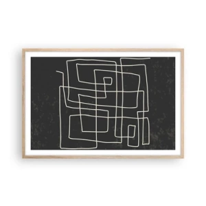 Poster în ramă de stejar deschis - Nu atât de simplu - 91x61 cm