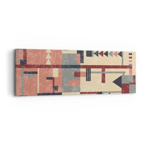 Tablou pe pânză - Combinație de verticale și orizontale - 90x30 cm