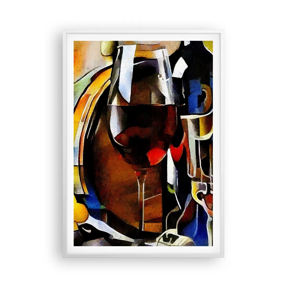 Poster în ramă albă - Și lumea devine mai colorată - 70x100 cm