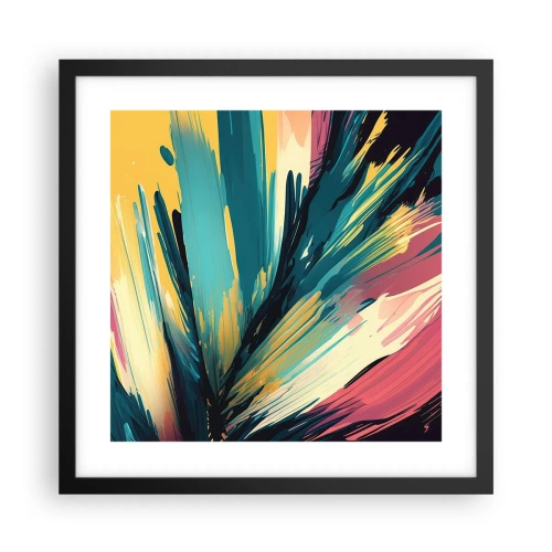 Poster în ramă neagră - Compoziția - o explozie de bucurie - 40x40 cm