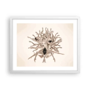 Poster în ramă albă - Înflorirea în dans - 50x40 cm