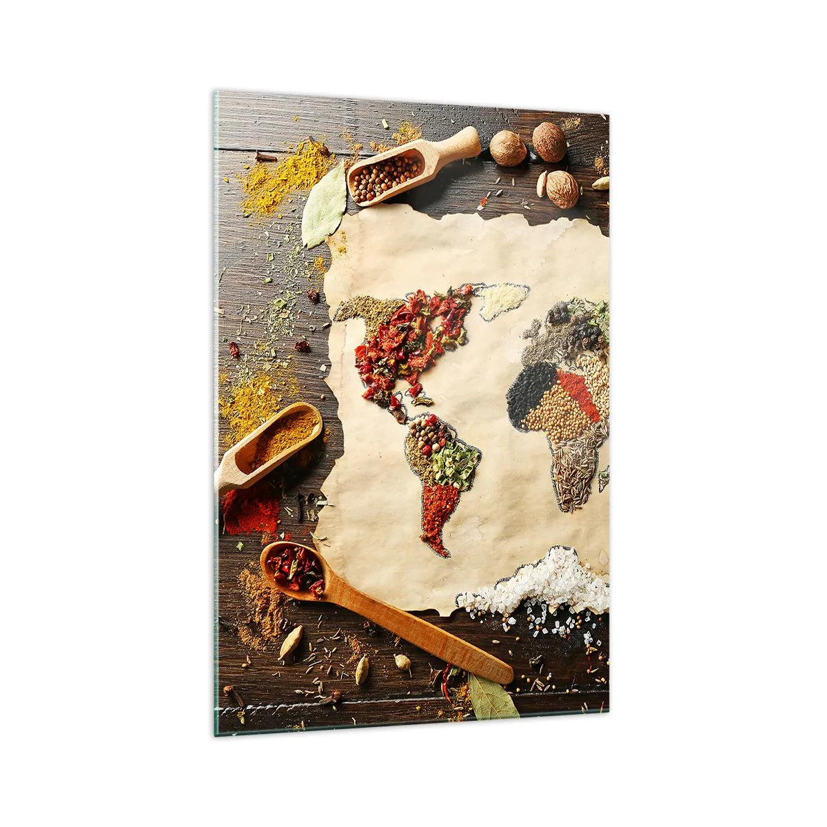 Tablou pe sticlă - Toate gusturile lumii - 70x100 cm