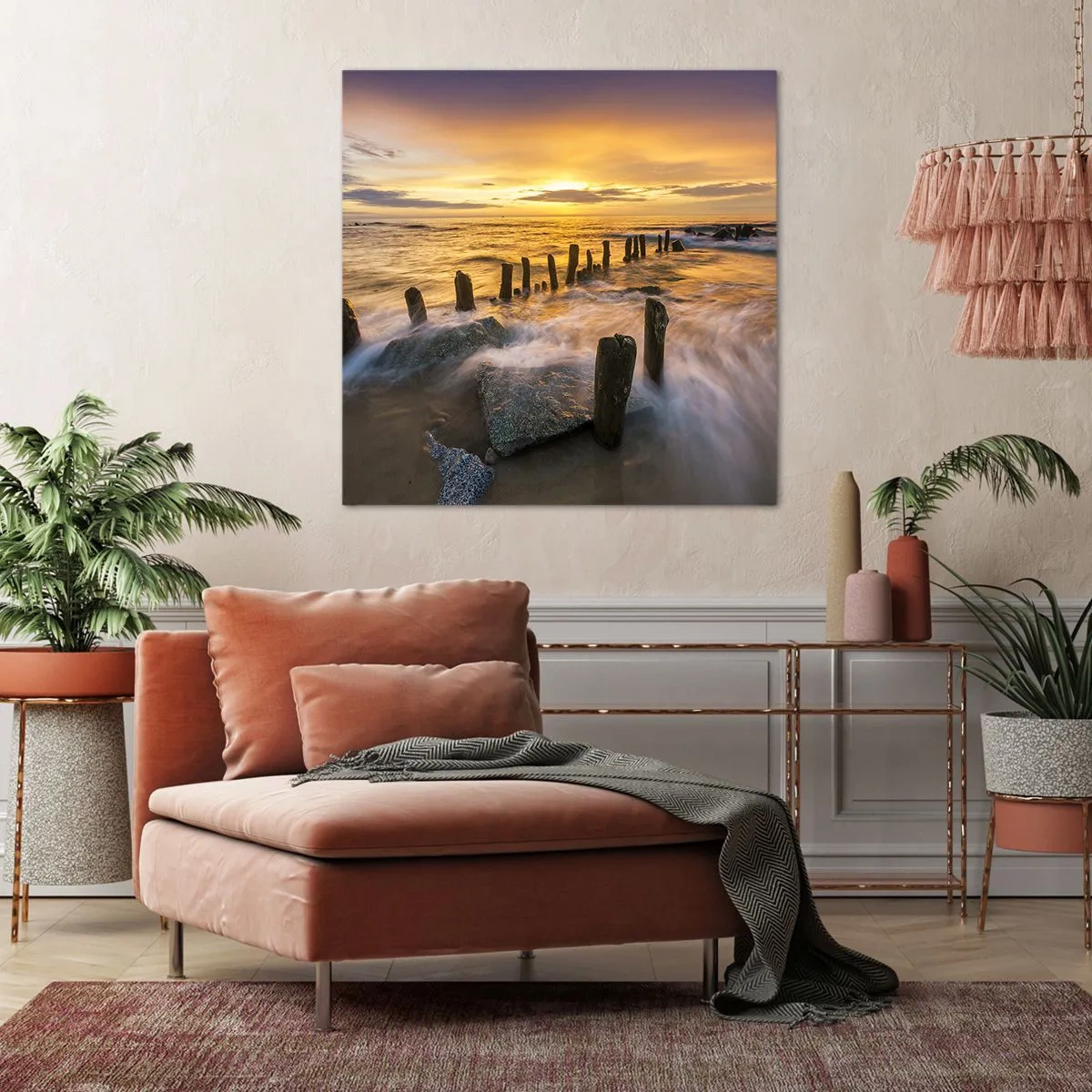 Tablou pe pânză - Frumusețe brută a mării - 60x60 cm