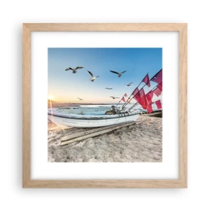 Poster în ramă de stejar deschis - O odihnă binemeritată - 30x30 cm