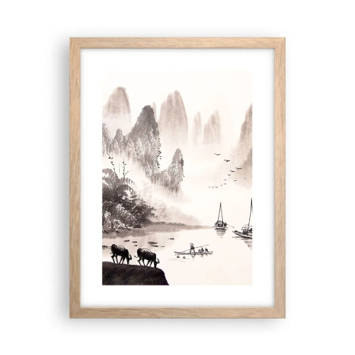 Poster în ramă de stejar deschis - Viața exotică de zi cu zi a Estului - 30x40 cm