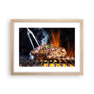 Poster în ramă de stejar deschis - Suculente și parfumate - 40x30 cm