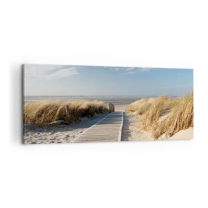 Tablou pe pânză - În spatele dunei, în zumzetul ierbii - 100x40 cm