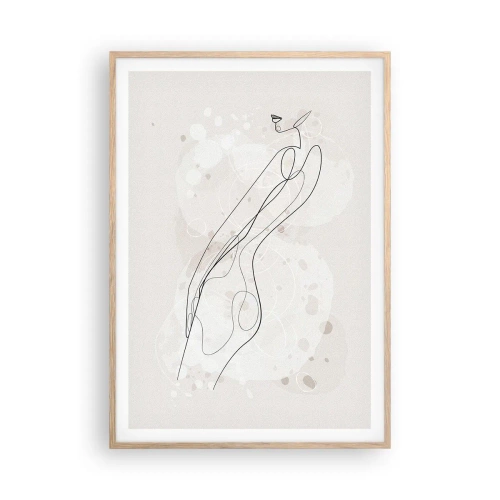 Poster în ramă de stejar deschis - Să rătăcești cu privirea - 70x100 cm