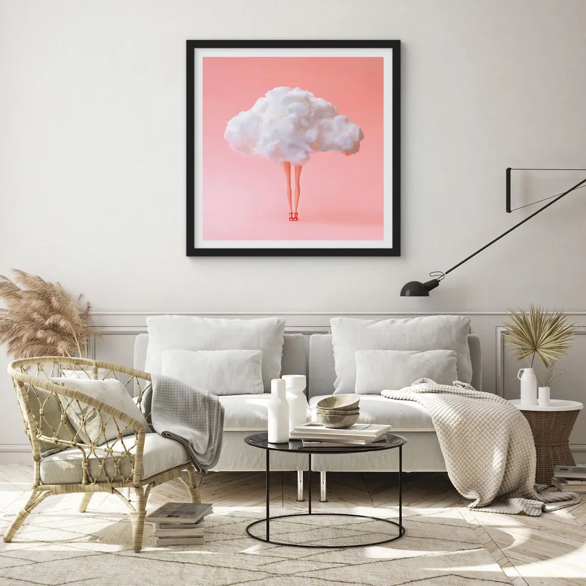 Poster în ramă neagră - Dulce promisiune - 30x30 cm