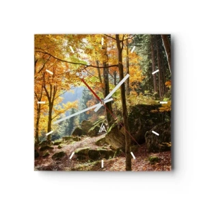 Ceas de perete - Ceas pe sticlă - Timp de relaxare - 30x30 cm