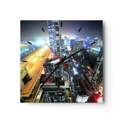 Ceas de perete - Ceas pe sticlă - Un miracol în deșert - 40x40 cm