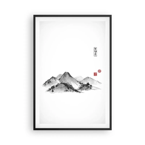 Poster în ramă neagră - Dincolo de dealuri - 61x91 cm