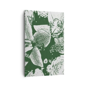 Tablou pe pânză - Buchet - o lume de verde - 80x120 cm