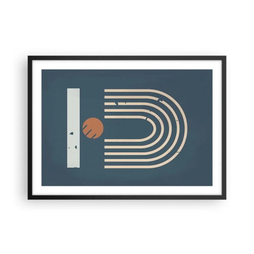Poster în ramă neagră - Geometrie în funcție de rodie - 70x50 cm