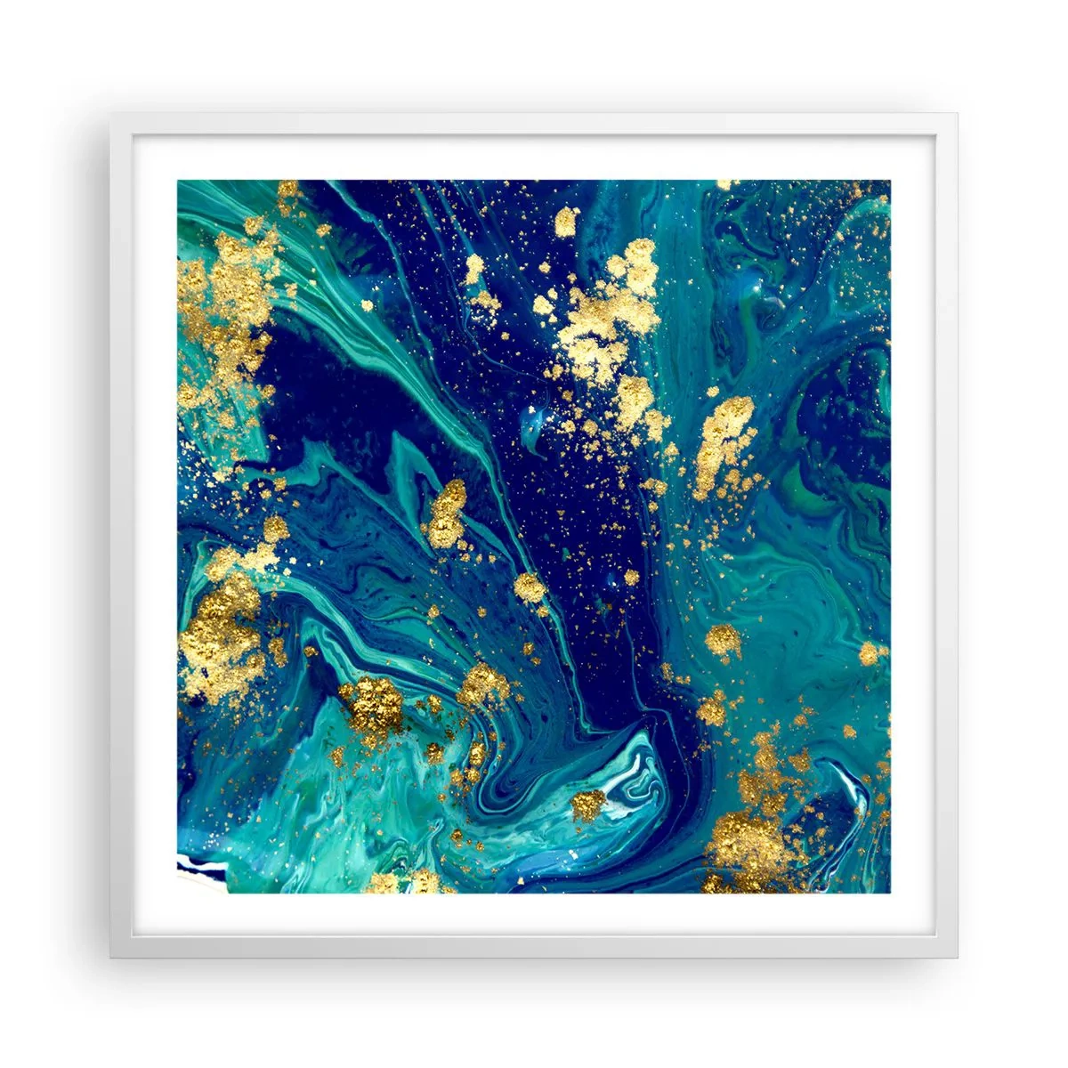 Poster în ramă albă - Petale de soare - 60x60 cm