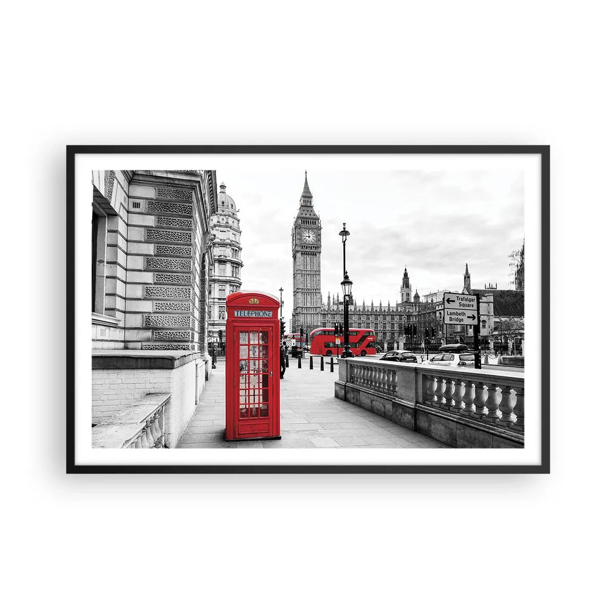 Poster în ramă neagră - Fără îndoială, Londra - 91x61 cm