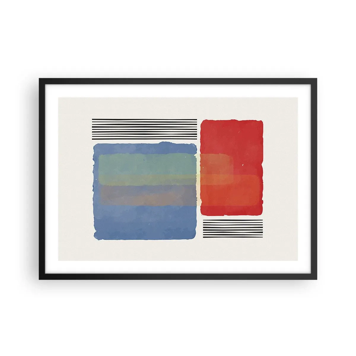 Poster în ramă neagră - Spiritul și litera geometriei - 70x50 cm
