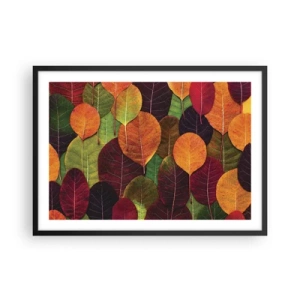 Poster în ramă neagră - Mozaic de toamnă - 70x50 cm