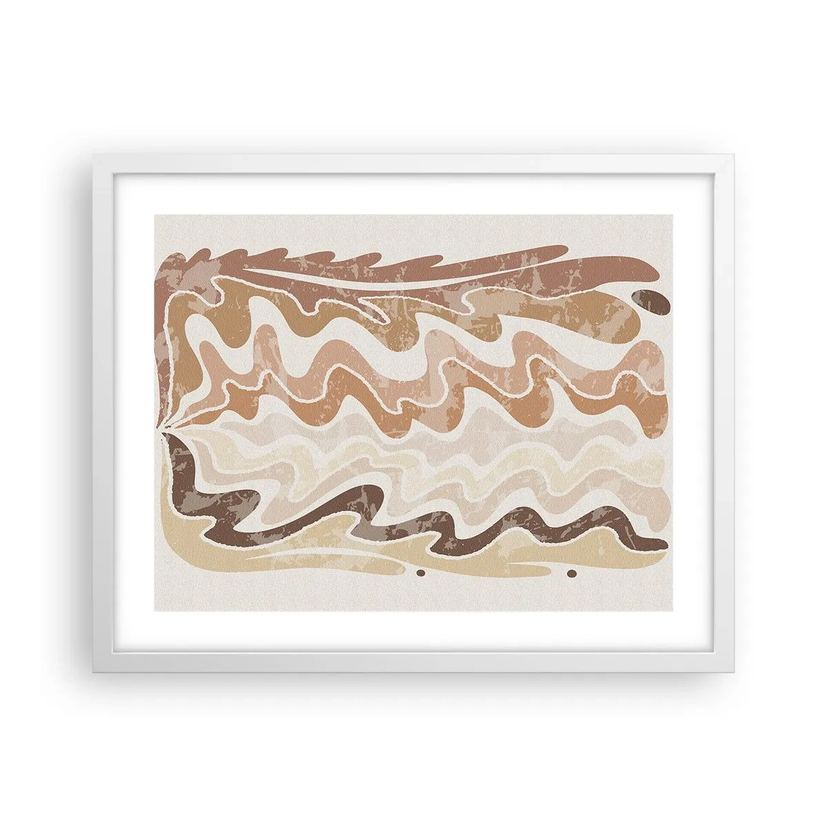 Poster în ramă albă - Energie bună - emoții bune - 50x40 cm