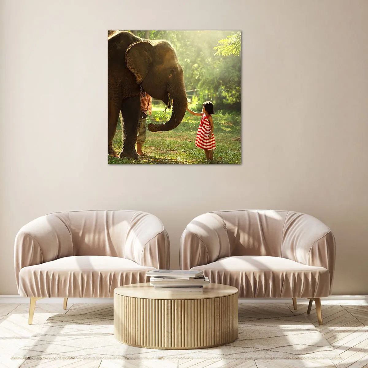 Tablou pe sticlă - Puterea prieteniei - 70x70 cm