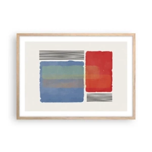 Poster în ramă de stejar deschis - Spiritul și litera geometriei - 70x50 cm