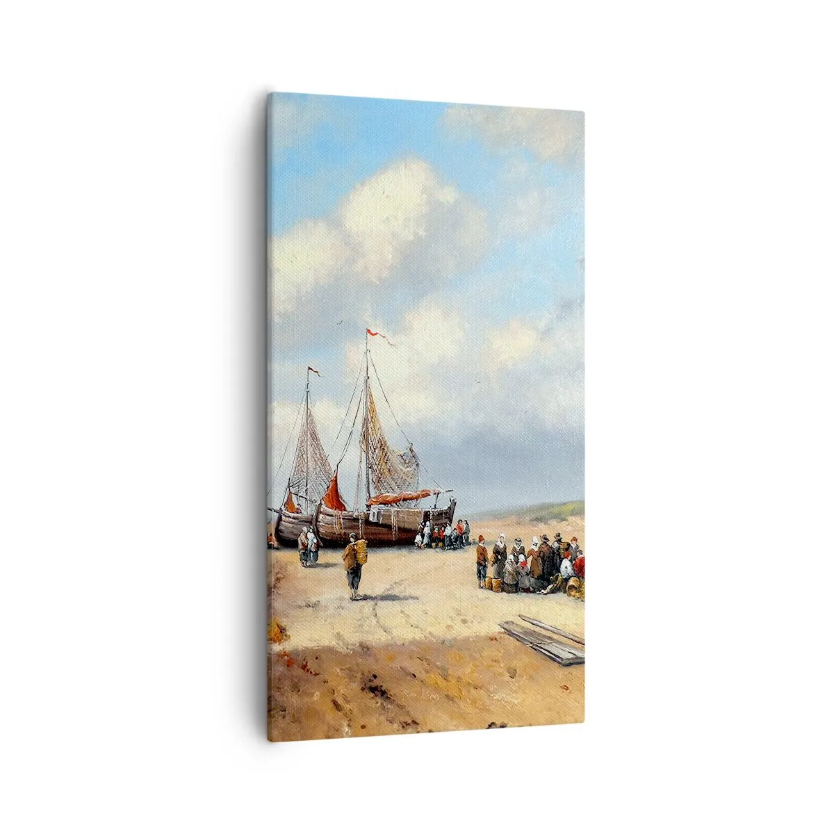 Tablou pe pânză - Pescuit de succes - 55x100 cm