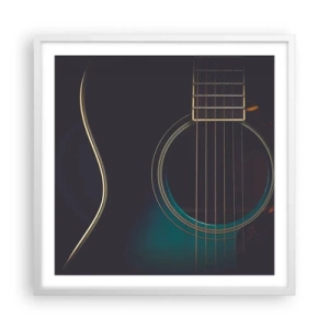 Poster în ramă albă - O clipă înainte de a suna - 60x60 cm