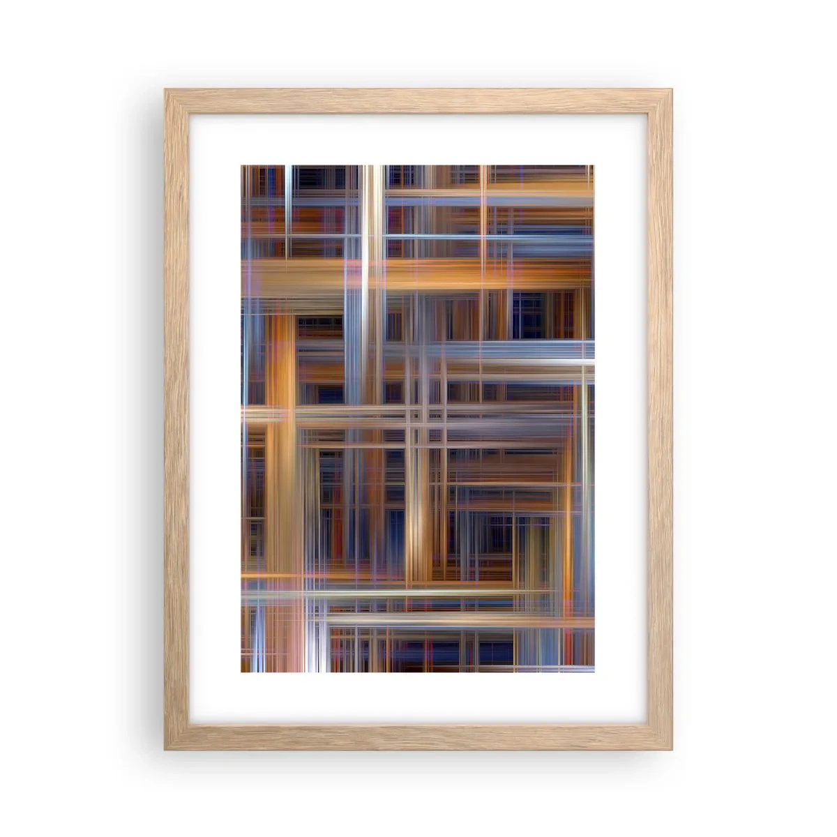 Poster în ramă de stejar deschis - Țesut din lumină - 30x40 cm