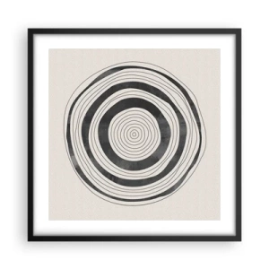 Poster în ramă neagră - Centrul cel mai important - 50x50 cm