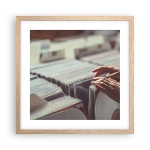 Poster în ramă de stejar deschis - În căutarea emoției - 40x40 cm