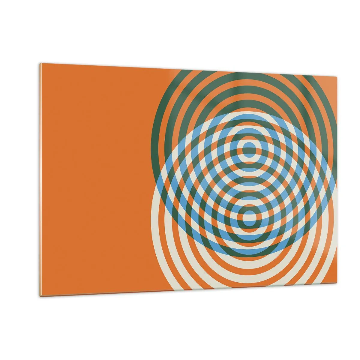 Tablou pe sticlă - Variație circulară abstractă - 120x80 cm