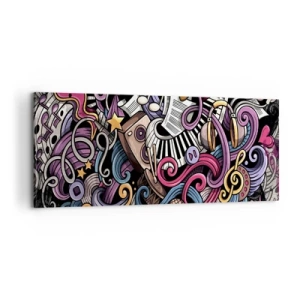 Tablou pe pânză - Melodie complicată - 100x40 cm