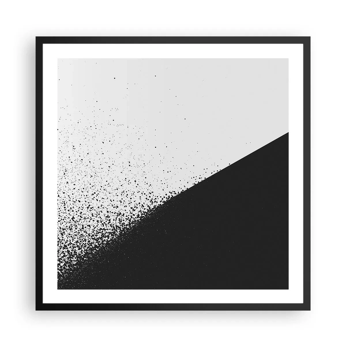 Poster în ramă neagră - Din ce în ce mai repede, din ce în ce mai mult - 60x60 cm