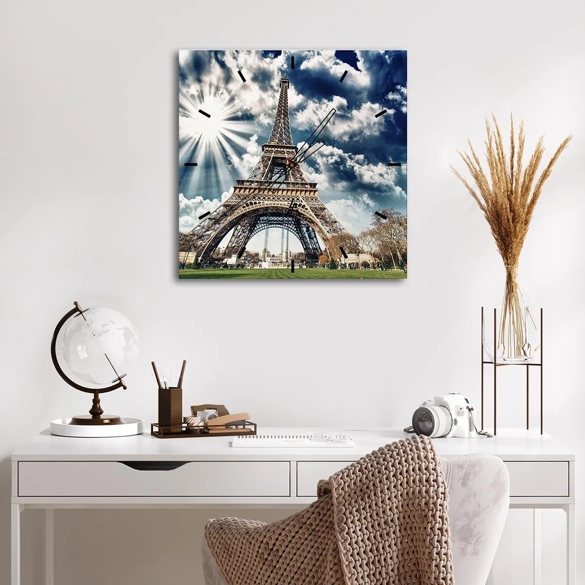 Ceas de perete - Ceas pe sticlă - Singura de acest fel sub soare - 40x40 cm