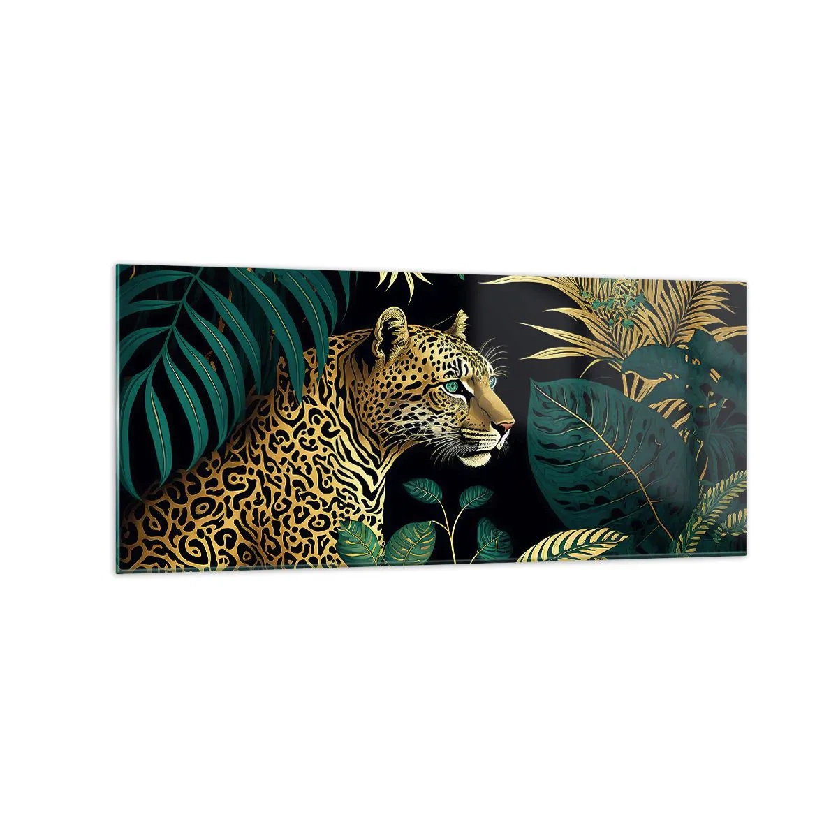 Tablou pe sticlă - Domnitorul junglei - 120x50 cm