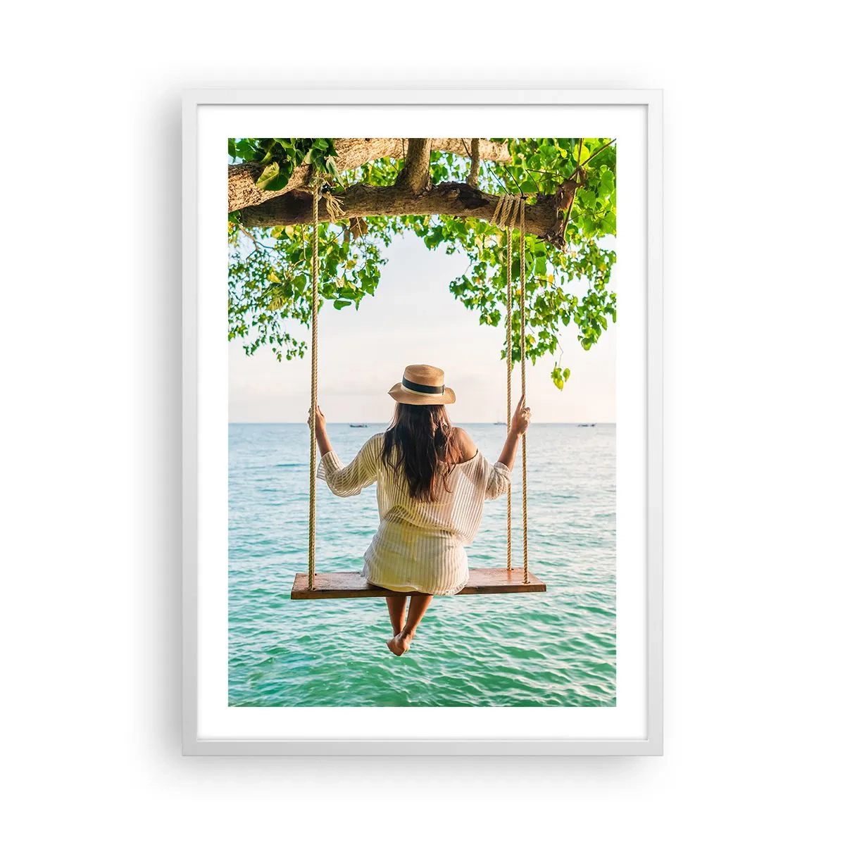 Poster în ramă albă - Viața este frumoasă - 50x70 cm